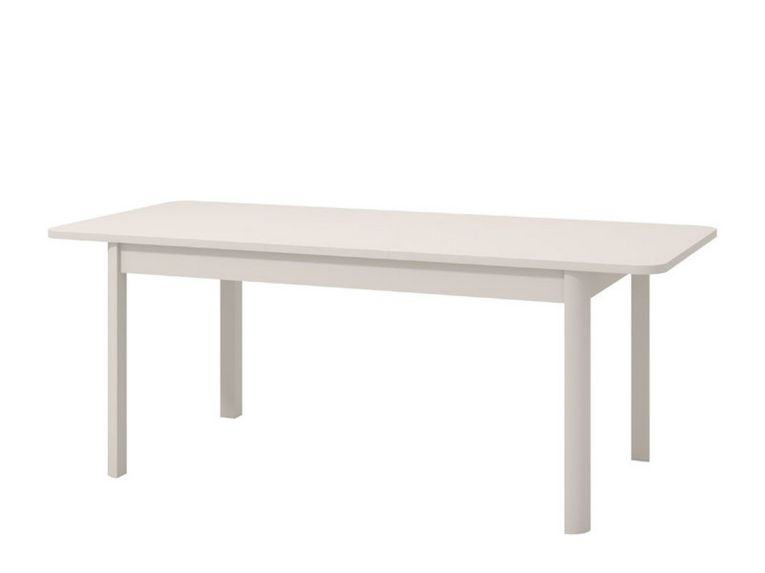 Tavolo Fisso Bianco 6 Posti Forma Rettangolare 160x90.5x76.5h cm, Materiale Piano in Legno Nobilitato - Tonara