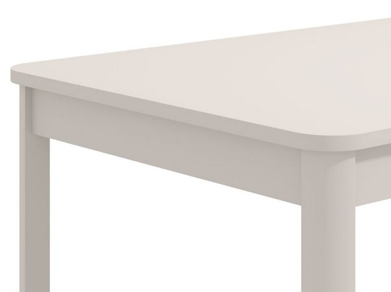 Tavolo Fisso Bianco 6 Posti Forma Rettangolare 160x90.5x76.5h cm, Materiale Piano in Legno Nobilitato - Tonara
