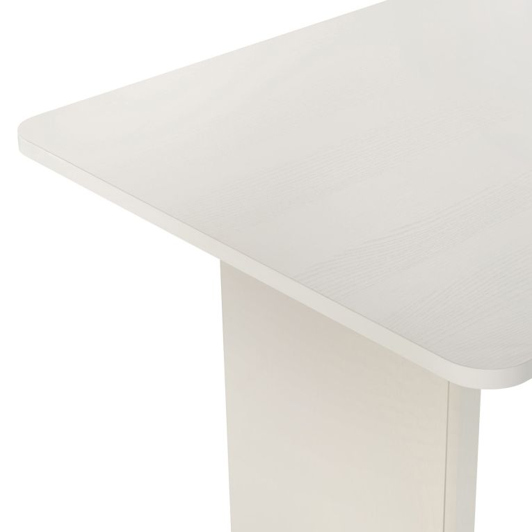 Tavolo Fisso Bianco 6 Posti Forma Rettangolare 180x90x75h cm, Materiale Piano in Legno Nobilitato - Noleme