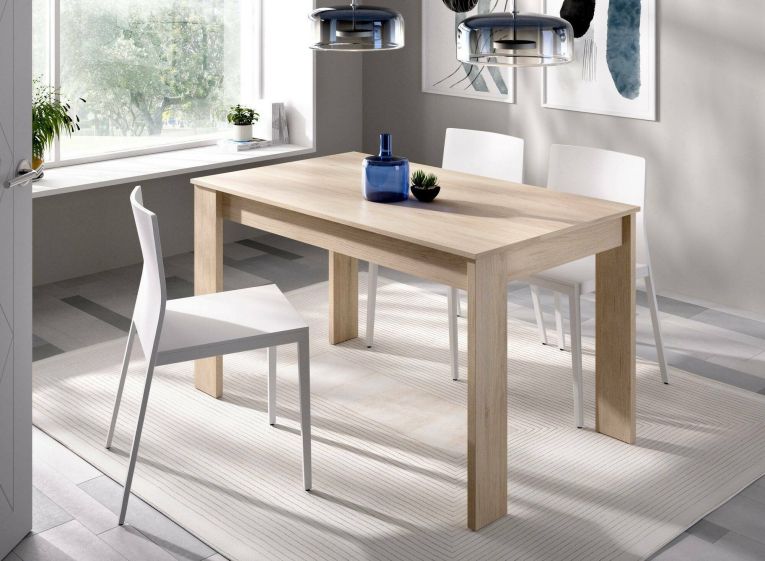 Tavolo fisso Censo, Tavolo da pranzo multiuso, Tavolo rettangolare da cucina o sala da pranzo, 139x81h77 cm, Rovere
