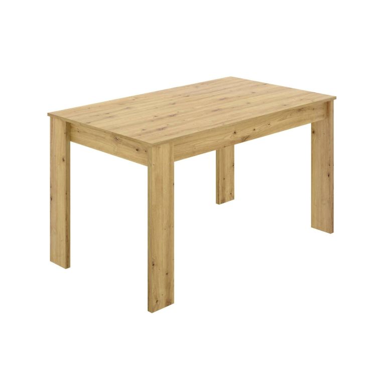 Tavolo fisso Censo, Tavolo da pranzo multiuso, Tavolo rettangolare da cucina o sala da pranzo, 139x81h77 cm, Rovere Nodi