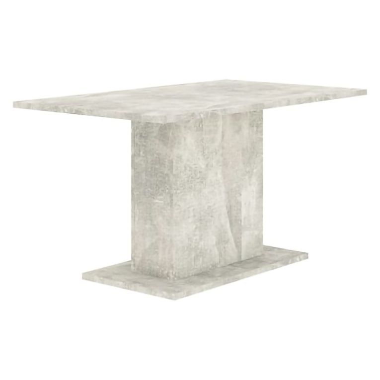 Tavolo Fisso Grigio Cemento 6 Posti Forma Rettangolare 138x80x74h cm, Sfumatura Colore Struttura Cemento - Litarari