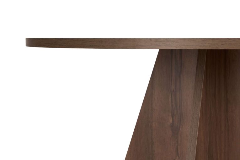 Tavolo Fisso Marrone Noce 4 Posti Forma Rotondo 120x120x75h cm, Peso Supportato 60 kg - Racale