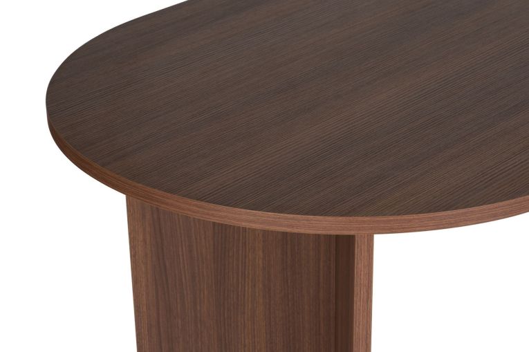 Tavolo Fisso Marrone Noce 6 Posti Forma Ovale 180x89.5x75h cm, Peso Supportato 70 kg - Monterano