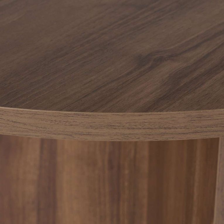 Tavolo Fisso Marrone Noce 6 Posti Forma Ovale 200x90x75h cm, Materiale Piano in Legno Nobilitato - Nofalota