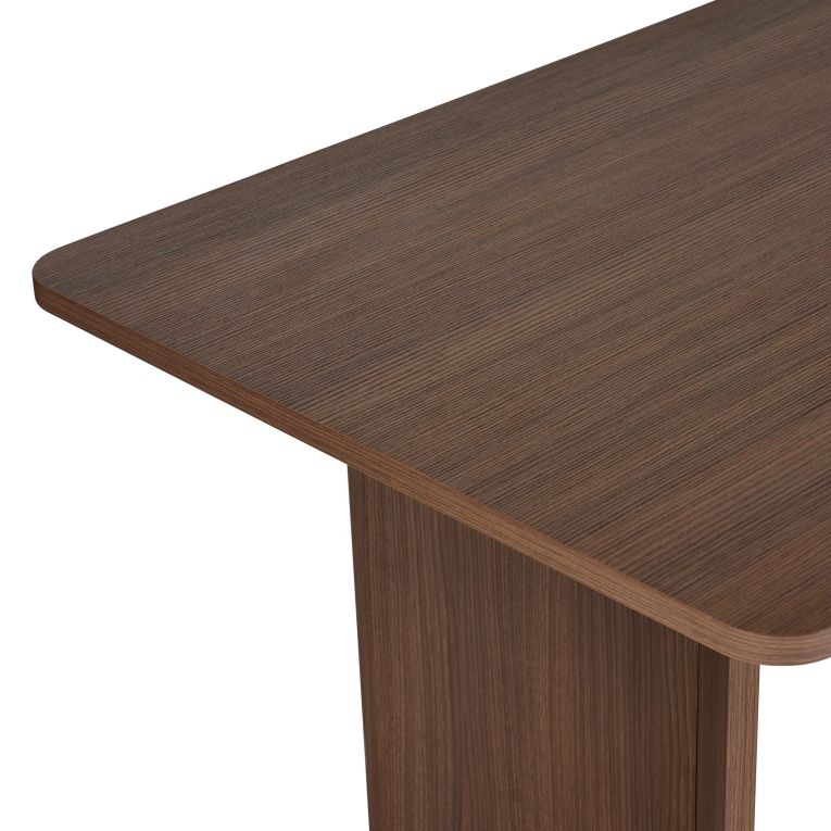 Tavolo Fisso Marrone Noce 6 Posti Forma Rettangolare 180x90x75h cm, Materiale Piano in Legno Nobilitato - Noleme