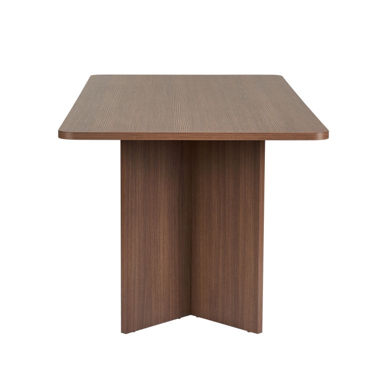 Tavolo Fisso Marrone Noce 6 Posti Forma Rettangolare 180x90x75h cm, Materiale Piano in Legno Nobilitato - Noleme