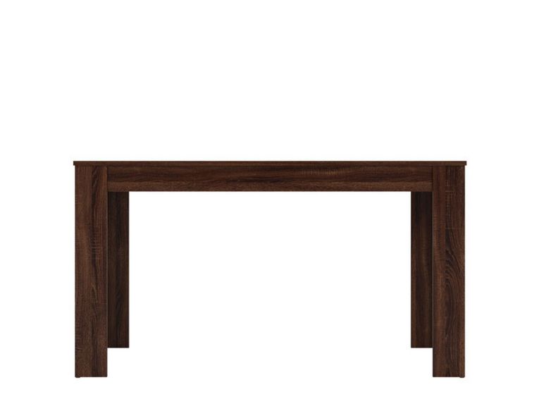 Tavolo Fisso Marrone Noce Marrone Rovere 6 Posti Forma Rettangolare 135x80.5x74.5h cm, Colore Ripiano Marrone - Simala