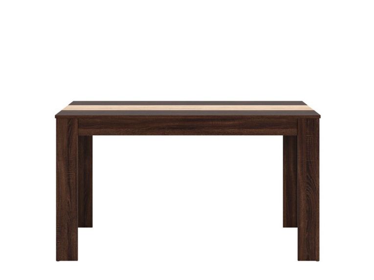 Tavolo Fisso Marrone Noce Marrone Rovere 6 Posti Forma Rettangolare 135x80.5x74.5h cm, Colore Ripiano Marrone - Simala
