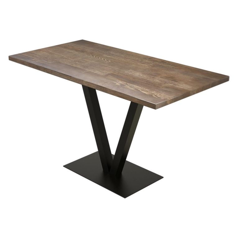 Tavolo Fisso Marrone Noce Nero 6 Posti Forma Rettangolare 125x66x77h cm, Peso Supportato 100 kg - Vadena