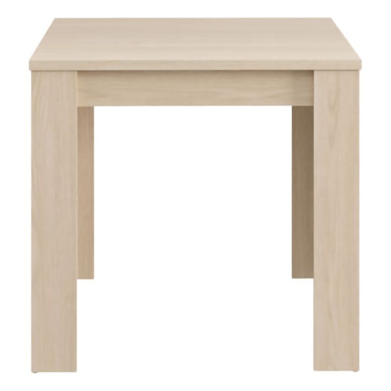 Tavolo Fisso Marrone Rovere 4 Posti Ripiano Effetto Dogato 80x80x76h cm, Forma Quadrato - Trosa