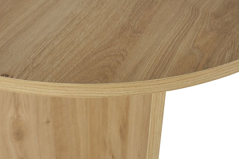 Tavolo Fisso Marrone Rovere 6 Posti Forma Ovale 180x90x75h cm, Materiale Piano in Legno Nobilitato - Monterano