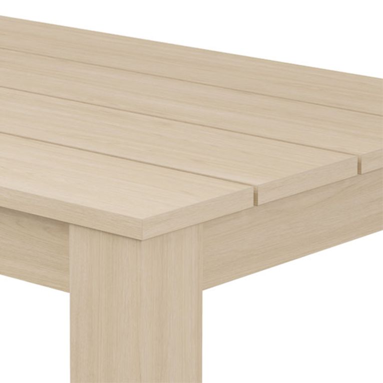 Tavolo Fisso Marrone Rovere 6 Posti Ripiano Effetto Dogato 135x80x76h cm, Forma Rettangolare - Luarca