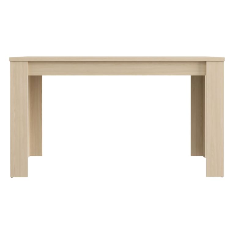 Tavolo Fisso Marrone Rovere 6 Posti Ripiano Effetto Dogato 135x80x76h cm, Forma Rettangolare - Luarca