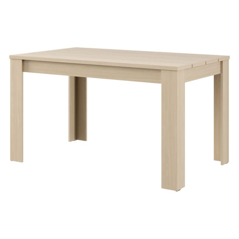 Tavolo Fisso Marrone Rovere 6 Posti Ripiano Effetto Dogato 135x80x76h cm, Forma Rettangolare - Luarca