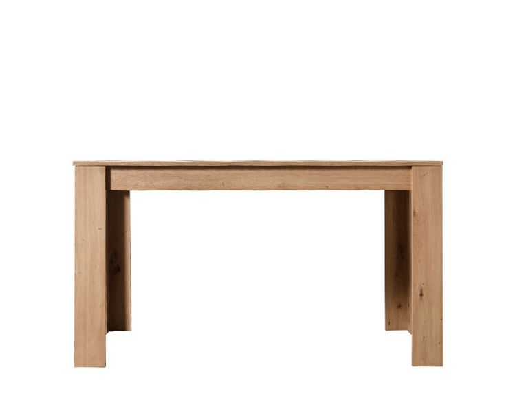 Tavolo Fisso Marrone Rovere Nero 6 Posti Forma Rettangolare 135x80.5x74.5h cm, Colore Struttura Nero - Simala