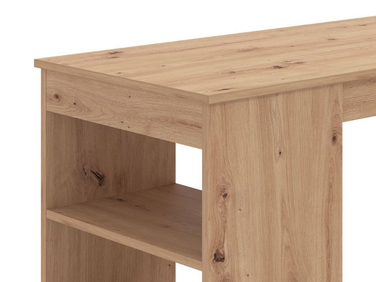 Tavolo Fisso Marrone Rovere Nodi 2 Posti Forma Rettangolare 120x50x105h cm, Materiale Piano in Legno Nobilitato - Sedriano