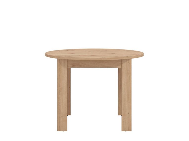 Tavolo Fisso Marrone Rovere Nodi 4 Posti Forma Rotondo 106.5x106.5x76.5h cm, Materiale Piano in Legno Nobilitato - Gorlago