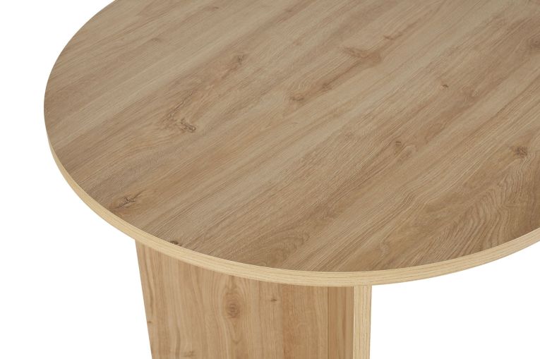 Tavolo Fisso Marrone Rovere Nodi 6 Posti Forma Ovale 180x90x75h cm, Materiale Piano in Legno Nobilitato - Monterano