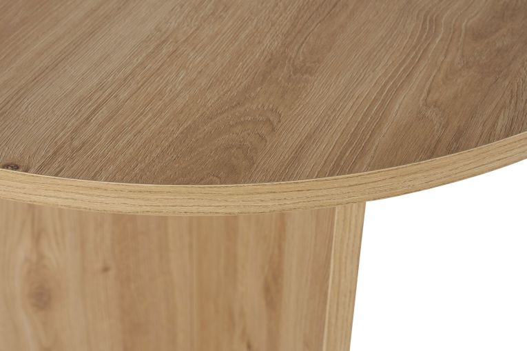 Tavolo Fisso Marrone Rovere Nodi 6 Posti Forma Ovale 180x90x75h cm, Materiale Piano in Legno Nobilitato - Monterano