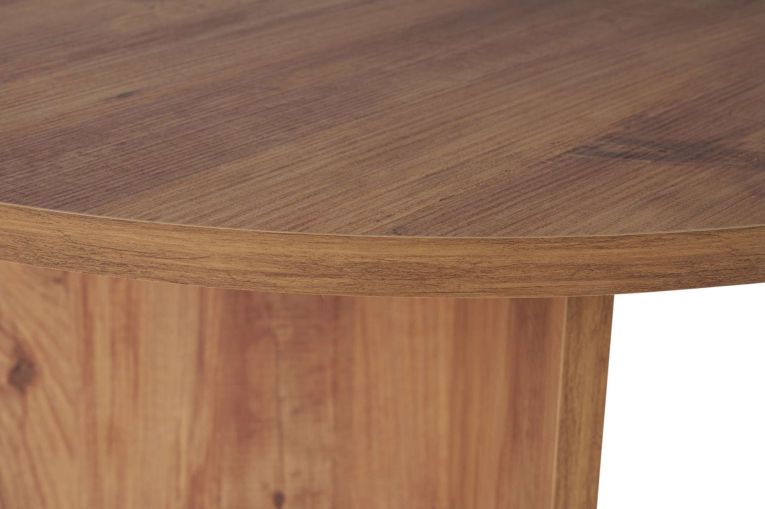 Tavolo Fisso Marrone Rovere Nodi 6 Posti Forma Ovale 200x90x75h cm, Materiale Piano in Legno Nobilitato - Nofalota