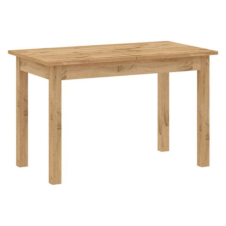 Tavolo Fisso Marrone Rovere Nodi 6 Posti Forma Rettangolare 120x70x76h cm, Sfumatura Colore Struttura Rovere Nodi - Litabana