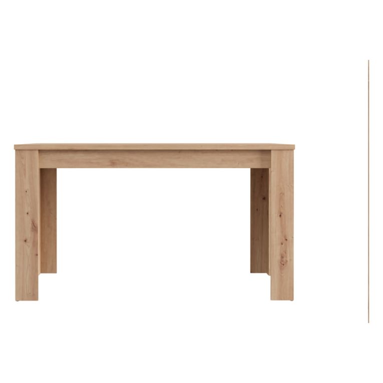 Tavolo Fisso Marrone Rovere Nodi 6 Posti Ripiano Effetto Dogato 135x80x76h cm, Forma Rettangolare - Luarca