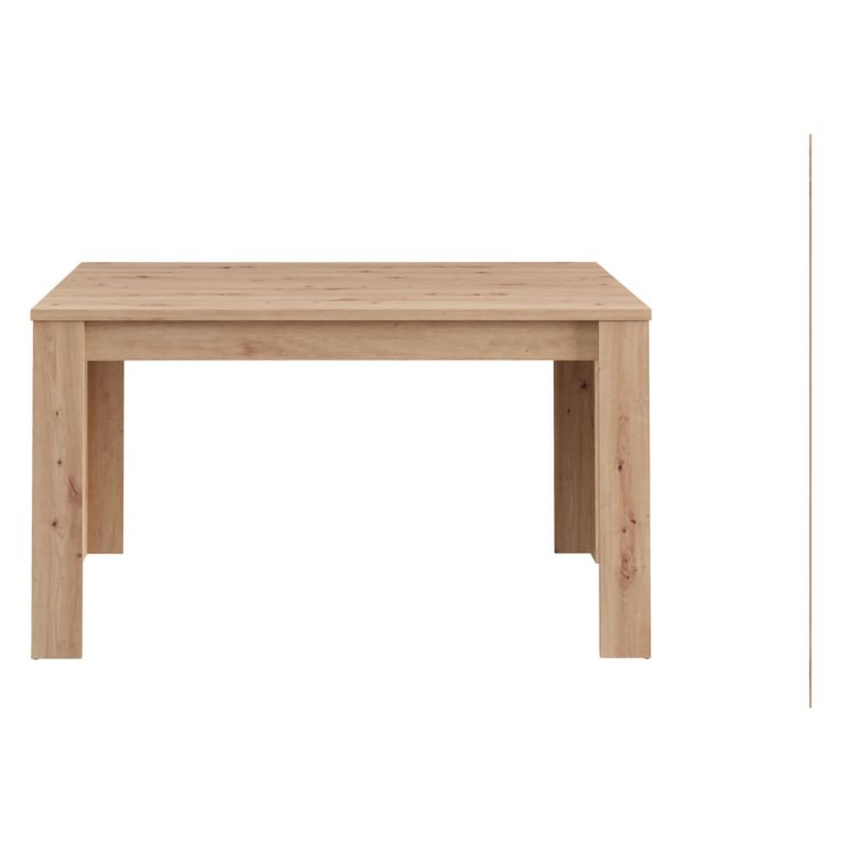 Tavolo Fisso Marrone Rovere Nodi 6 Posti Ripiano Effetto Dogato 135x80x76h cm, Forma Rettangolare - Luarca