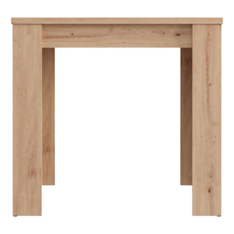 Tavolo Fisso Marrone Rovere Nodi 6 Posti Ripiano Effetto Dogato 80x80x76h cm, Forma Quadrato - Trosa