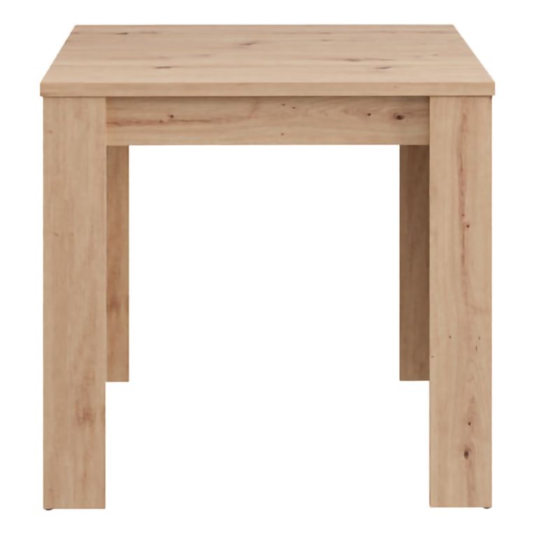 Tavolo Fisso Marrone Rovere Nodi 6 Posti Ripiano Effetto Dogato 80x80x76h cm, Forma Quadrato - Trosa