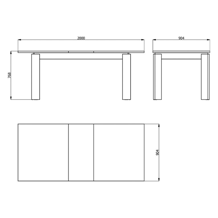 Tavolo Fisso Marrone Rovere Nodi Nero 8 Posti Forma Rettangolare 160x90x77h cm, Sfumatura Colore Struttura Rovere Nodi - Ulass