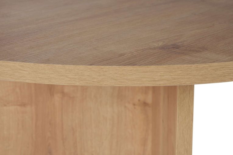 Tavolo Fisso Marrone Rovere Scuro 6 Posti Forma Ovale 200x90x75h cm, Materiale Piano in Legno Nobilitato - Nofalota