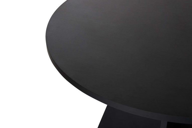 Tavolo Fisso Nero 4 Posti Forma Rotondo 120x120x75h cm, Peso Supportato 60 kg - Racale