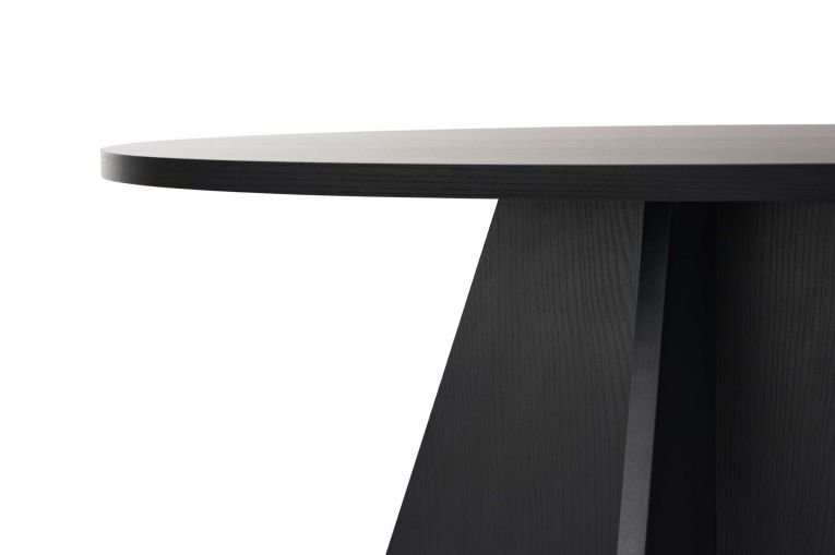 Tavolo Fisso Nero 4 Posti Forma Rotondo 120x120x75h cm, Peso Supportato 60 kg - Racale