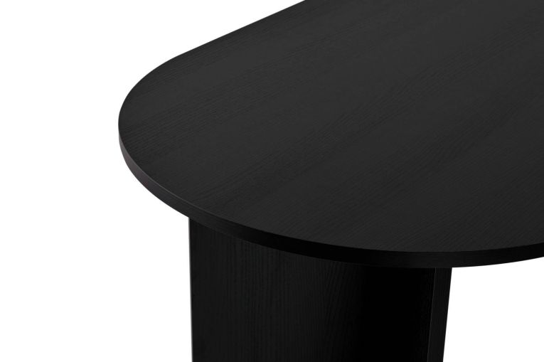 Tavolo Fisso Nero 6 Posti Forma Ovale 180x89.5x75h cm, Peso Supportato 70 kg - Monterano