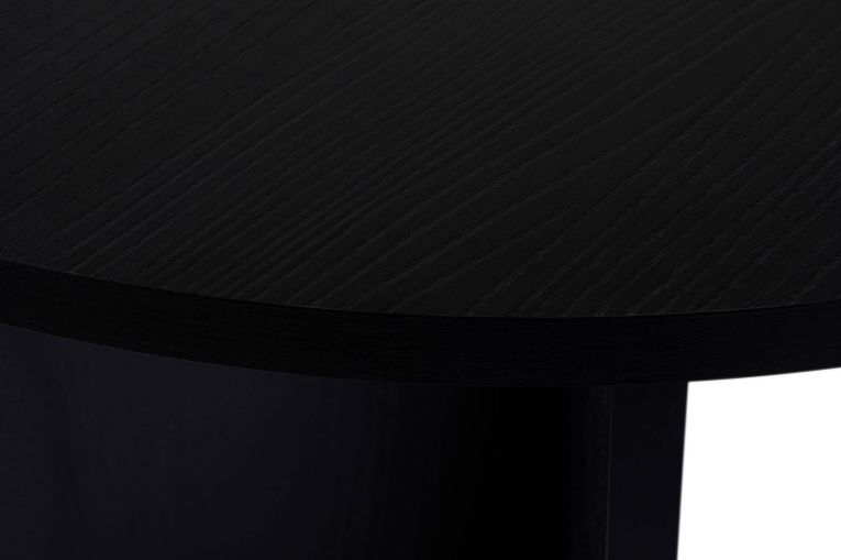 Tavolo Fisso Nero 6 Posti Forma Ovale 180x89.5x75h cm, Peso Supportato 70 kg - Monterano