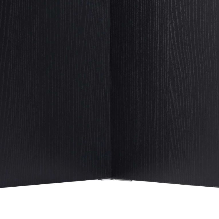 Tavolo Fisso Nero Frassinato 6 Posti Forma Ovale 200x90x75h cm, Materiale Piano in Legno Nobilitato - Nofalota