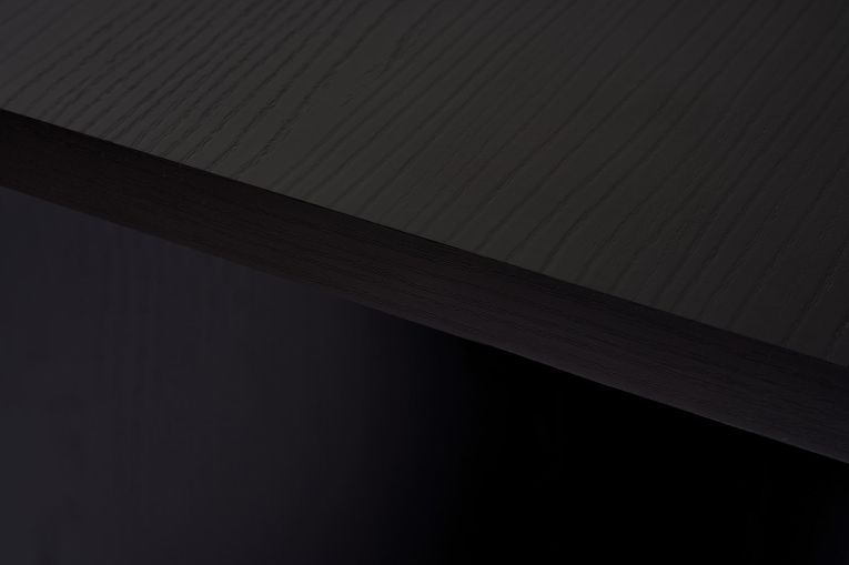 Tavolo Fisso Nero Frassinato 6 Posti Forma Rettangolare 180x90x75h cm, Materiale Piano in Legno Nobilitato - Noleme