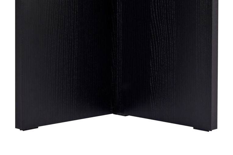 Tavolo Fisso Nero Frassinato 6 Posti Forma Rettangolare 180x90x75h cm, Materiale Piano in Legno Nobilitato - Noleme
