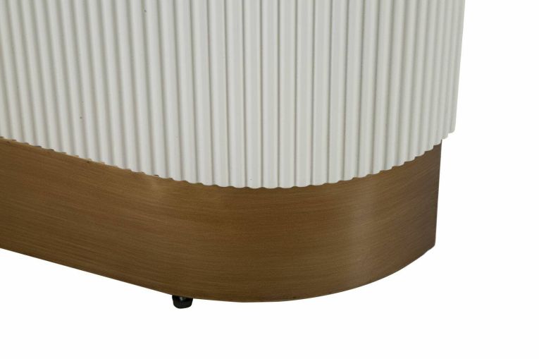Tavolo grande rettangolare 10 posti bianco e marrone 180x90cm - Brian