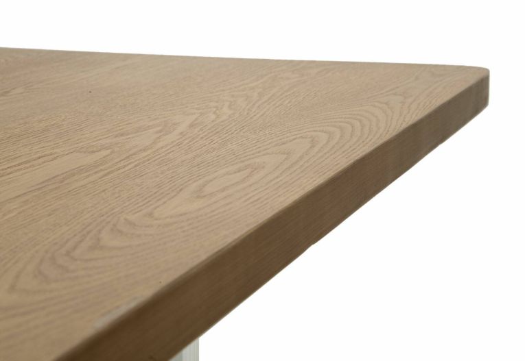 Tavolo grande rettangolare 10 posti bianco e marrone 180x90cm - Brian
