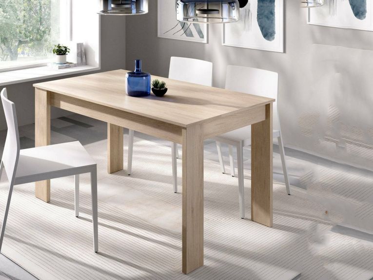 Tavolo legno chiaro rettangolare 6 posti 138x81cm - Alois