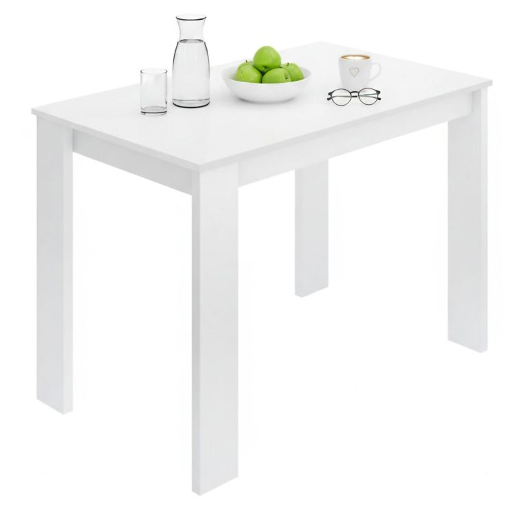 Tavolo moderno rettangolare 6 posti bianco 110x67cm - Amaranthya