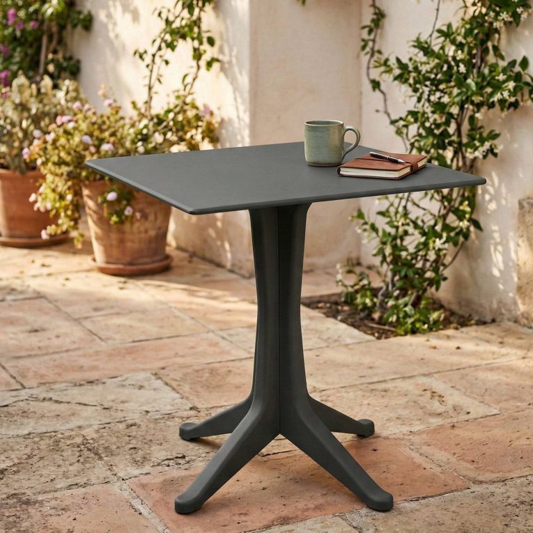 Tavolo per terrazzo 6 posti 70x70cm antracite - Agostini