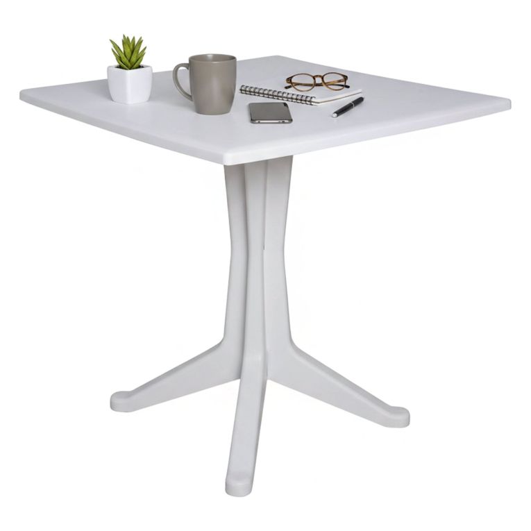 Tavolo per terrazzo 6 posti 70x70cm bianco - Agostini