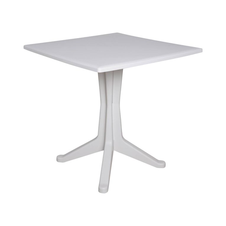 Tavolo per terrazzo 6 posti 70x70cm bianco - Agostini