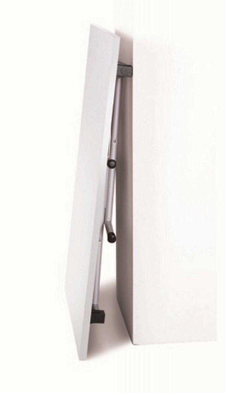 Tavolo pieghevole 6 posti in metallo e legno 125x75cm bianco - Aliena