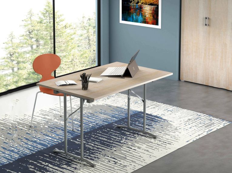 Tavolo pieghevole salvaspazio 6 posti 125x75cm legno - Aliena