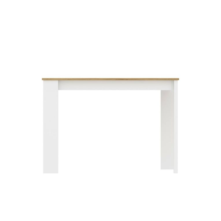 Tavolo rettangolare salvaspazio 6 posti legno e bianco 110x67cm - Amaranthya