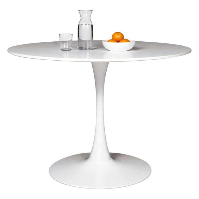 Tavolo rotondo minimal 4 posti bianco 100x100cm - Anubis